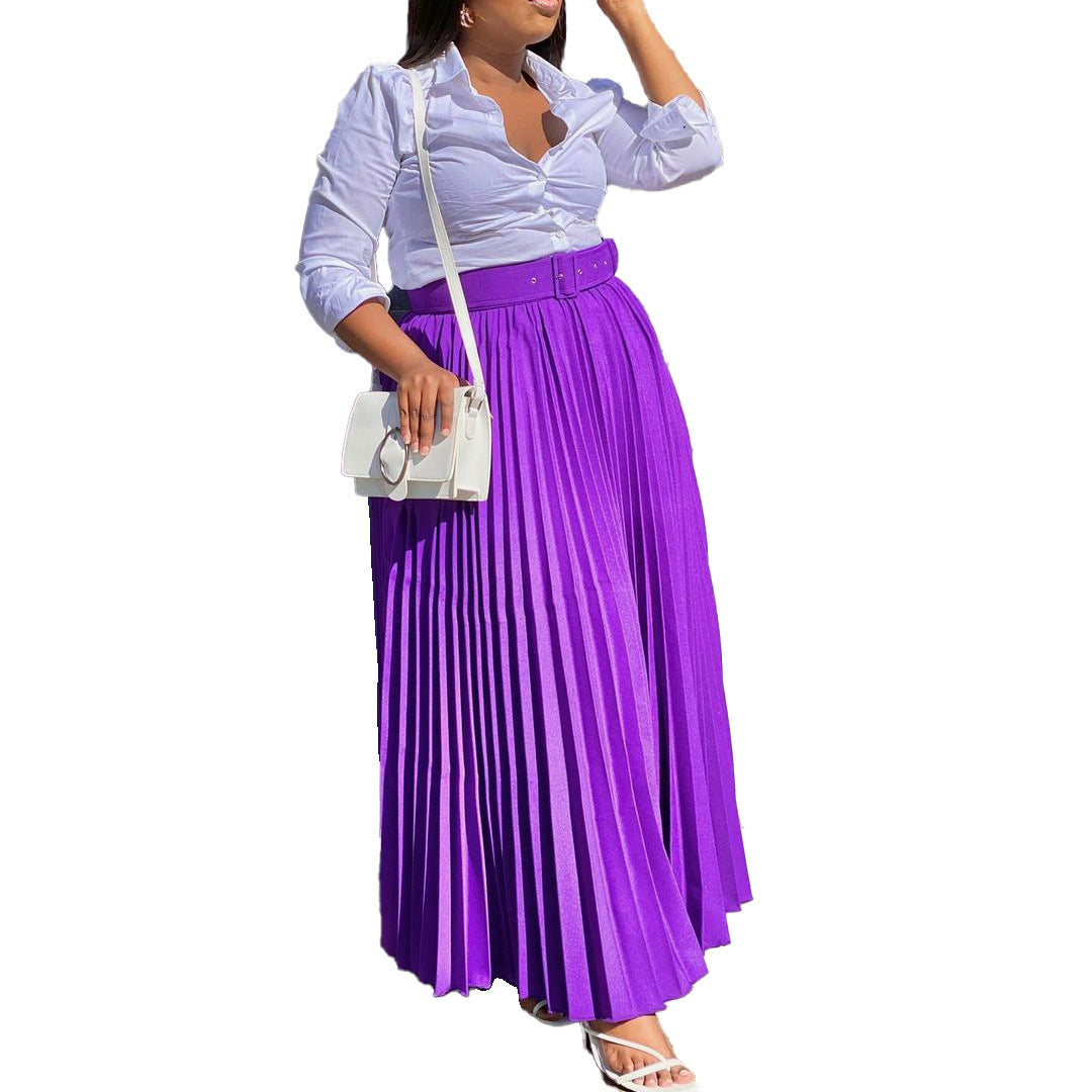 Women's Elegant Pleated Personality Big Skirt