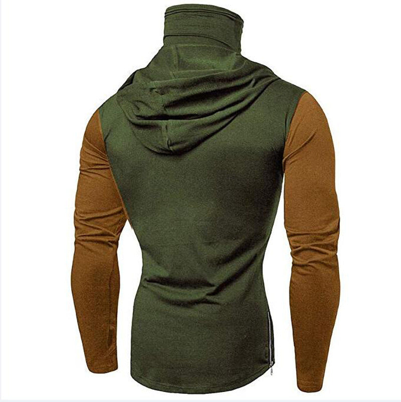 Stylish Hooded High Neck Skull Long Sleeve T Shirt