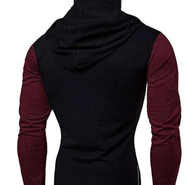 Stylish Hooded High Neck Skull Long Sleeve T Shirt