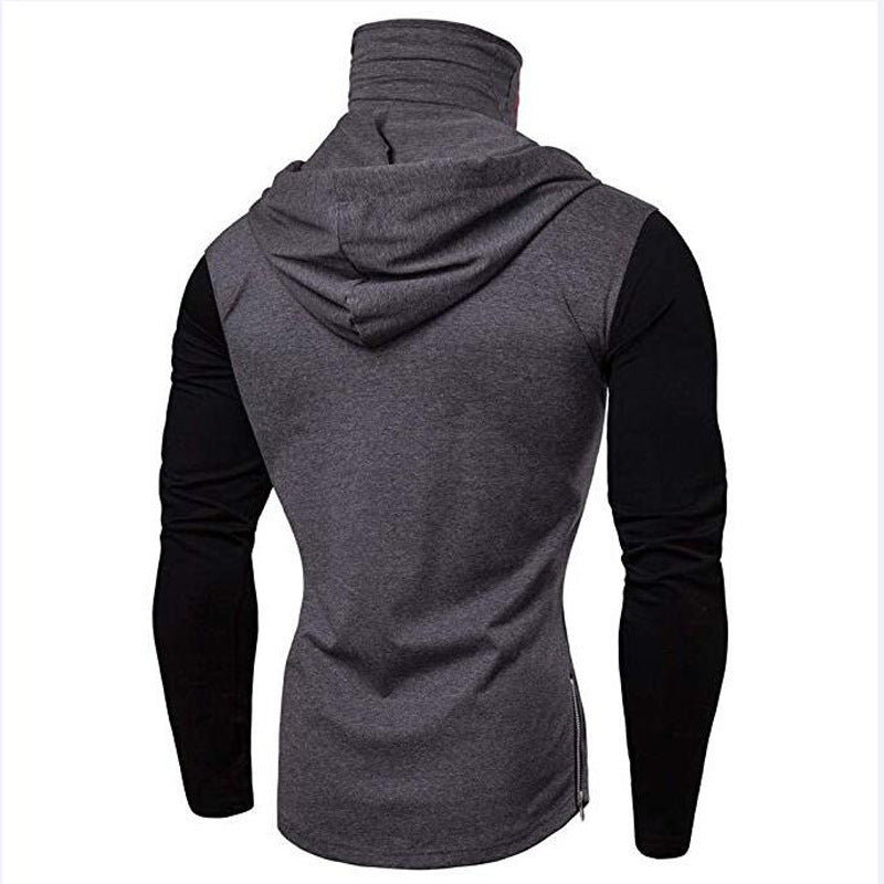 Stylish Hooded High Neck Skull Long Sleeve T Shirt