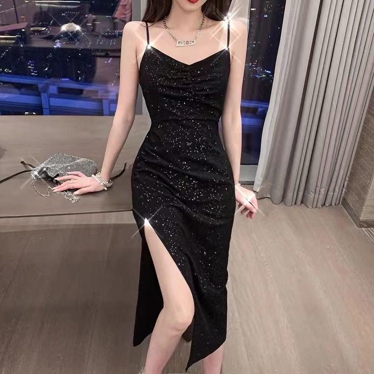 Slim Fit Slimming French Strap Dress Women