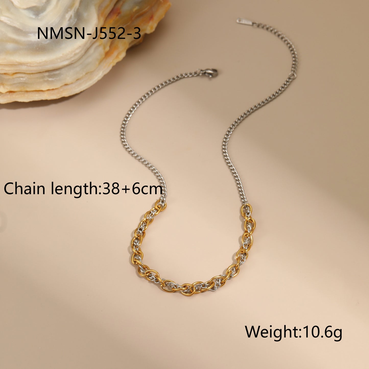 Autumn And Winter New Style Necklaces Gold And Silver Color Matching Earrings Jewelry