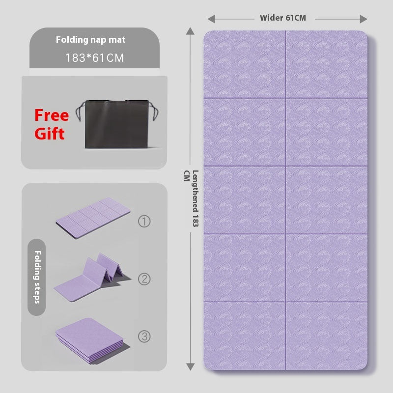 Foldable Yoga Mat Portable Thickened Men's Fitness Exercise Mat
