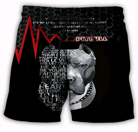 Beach Pants Men's Sports Eagle Pattern Printed Shorts