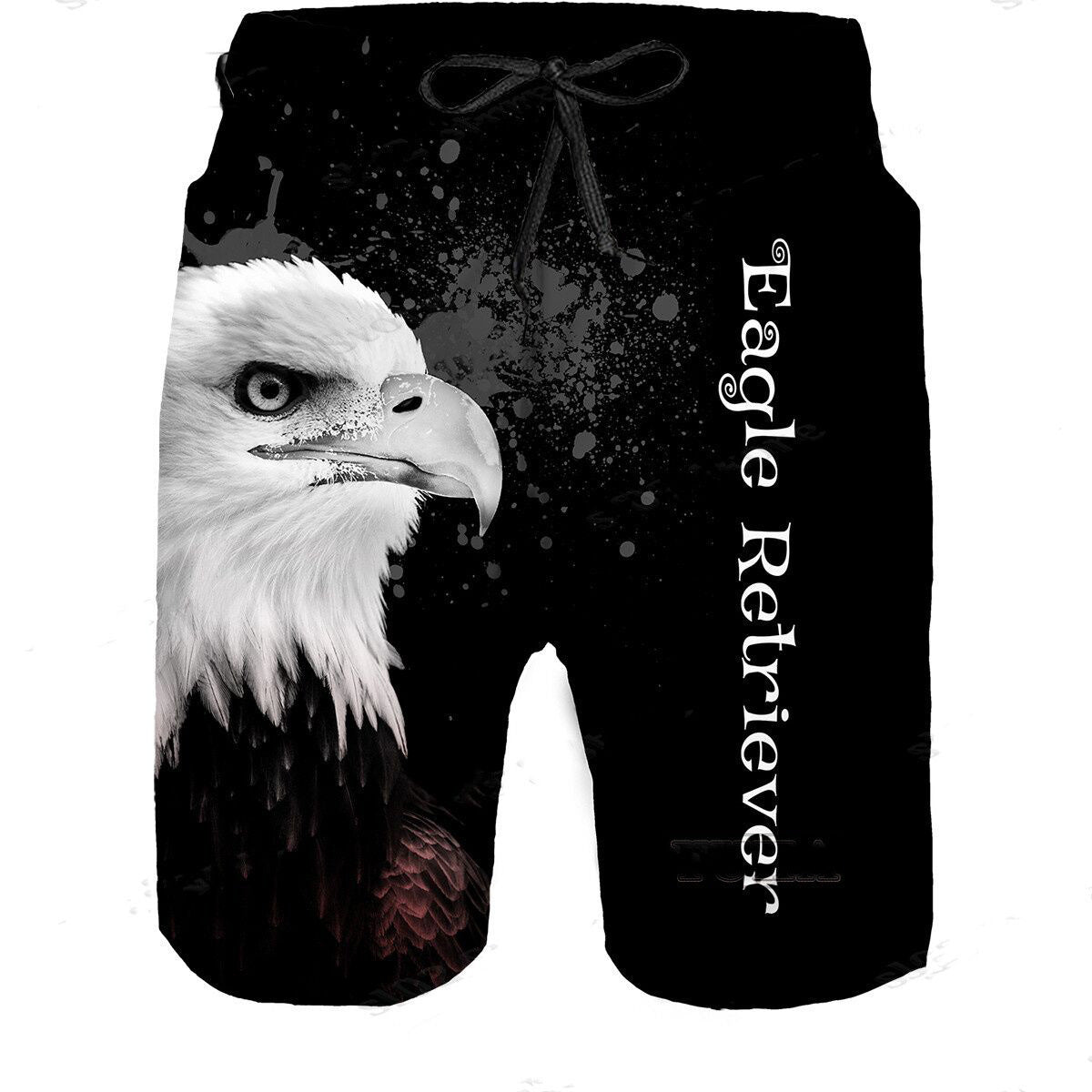 Beach Pants Men's Sports Eagle Pattern Printed Shorts