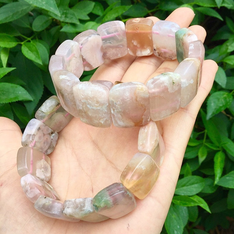 Natural Sakura Agate Sakura Hand Bracelet