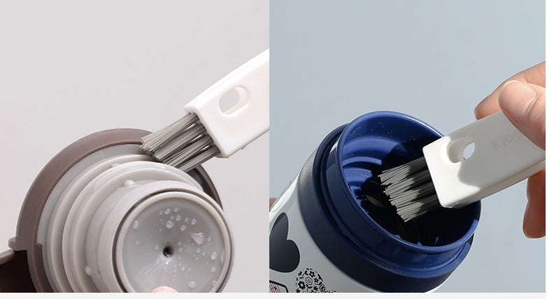 Kitchen Three-in-one Cleaning Brush Water Cup Lid Cup