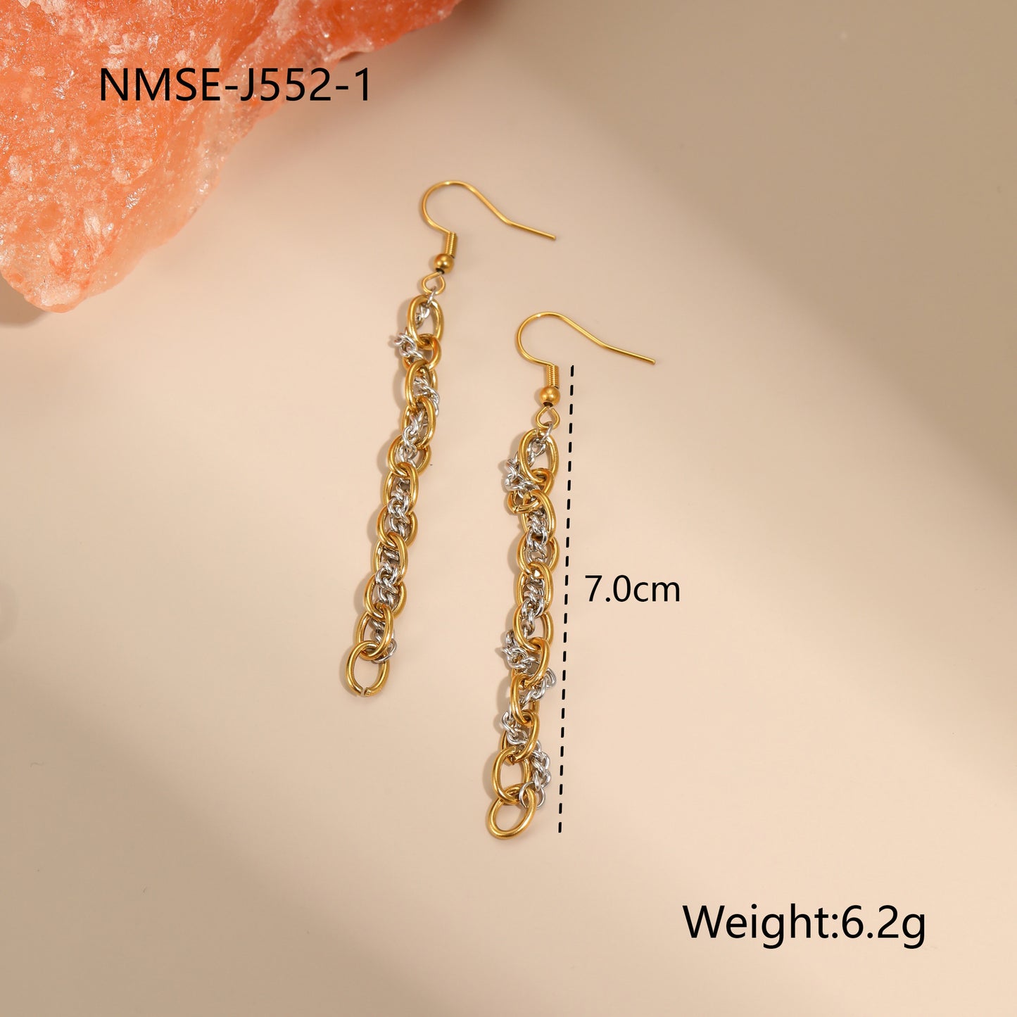 Autumn And Winter New Style Necklaces Gold And Silver Color Matching Earrings Jewelry