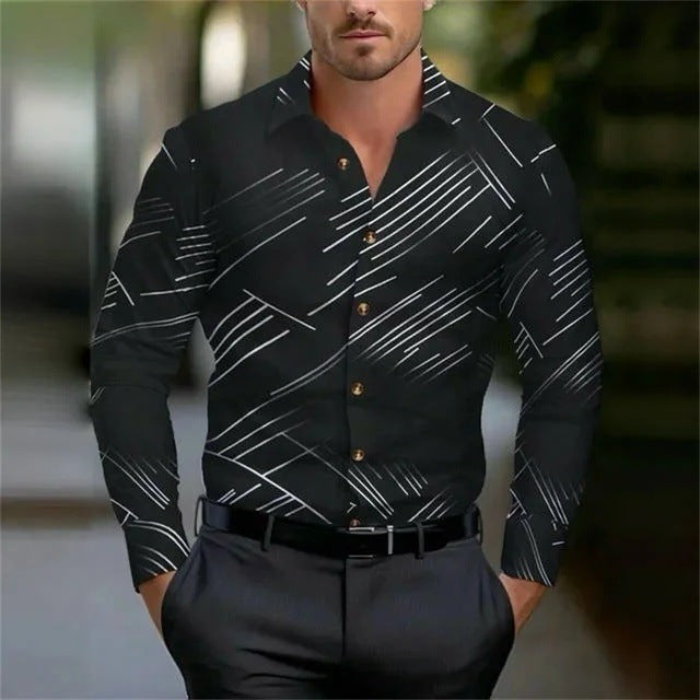 Men's Four Seasons Trendy New High Quality Simple Casual Long-sleeved Shirt