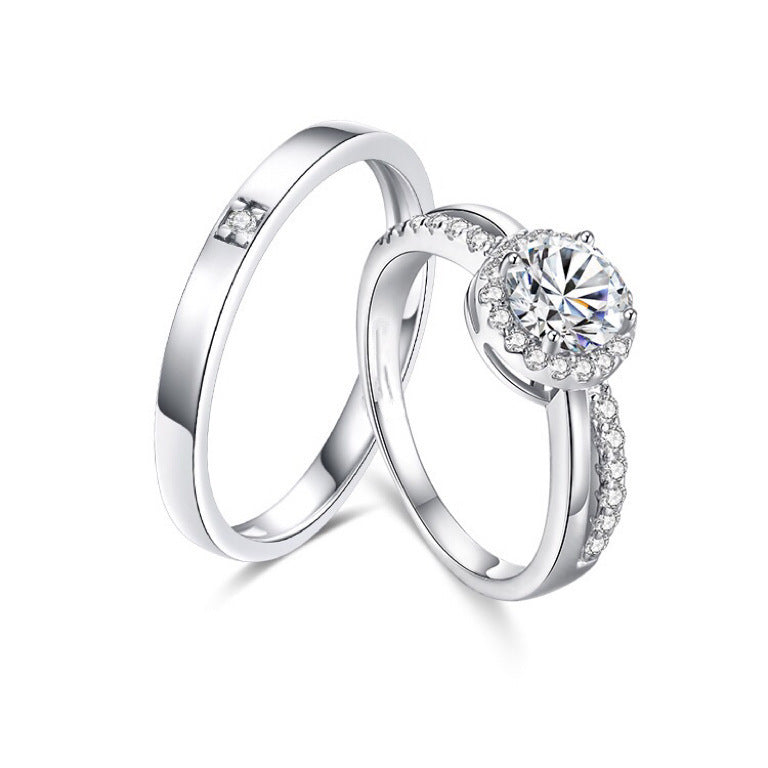 Couple Rings Niche Design Gifts For Girlfriend Simple Memorial