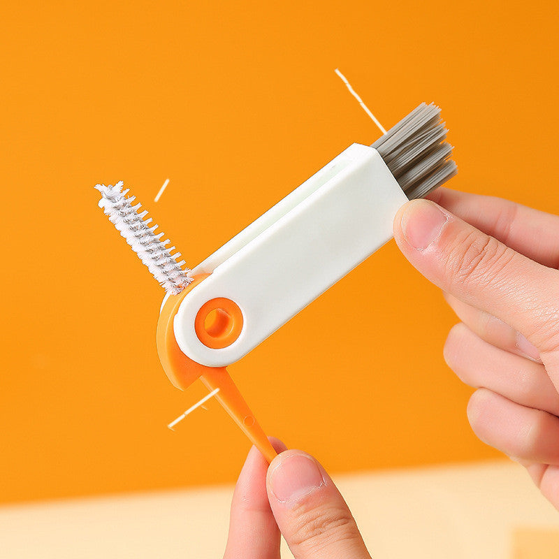Three-in-one Cartoon Cup Lid Groove Dead Corner Cleaning Brush