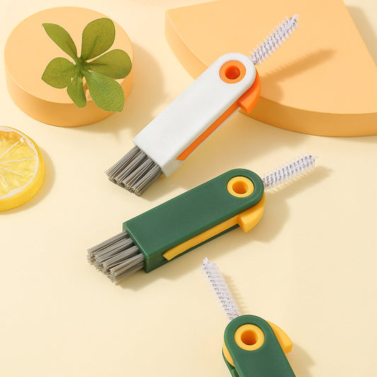 Three-in-one Cartoon Cup Lid Groove Dead Corner Cleaning Brush