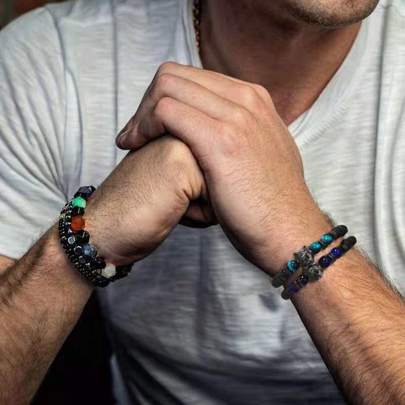 New Simple Style Domineering Wolf Head Bracelet Copper Micro-inlaid Men