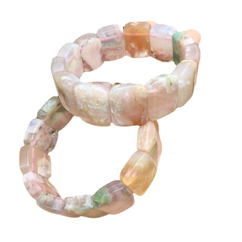 Natural Sakura Agate Sakura Hand Bracelet