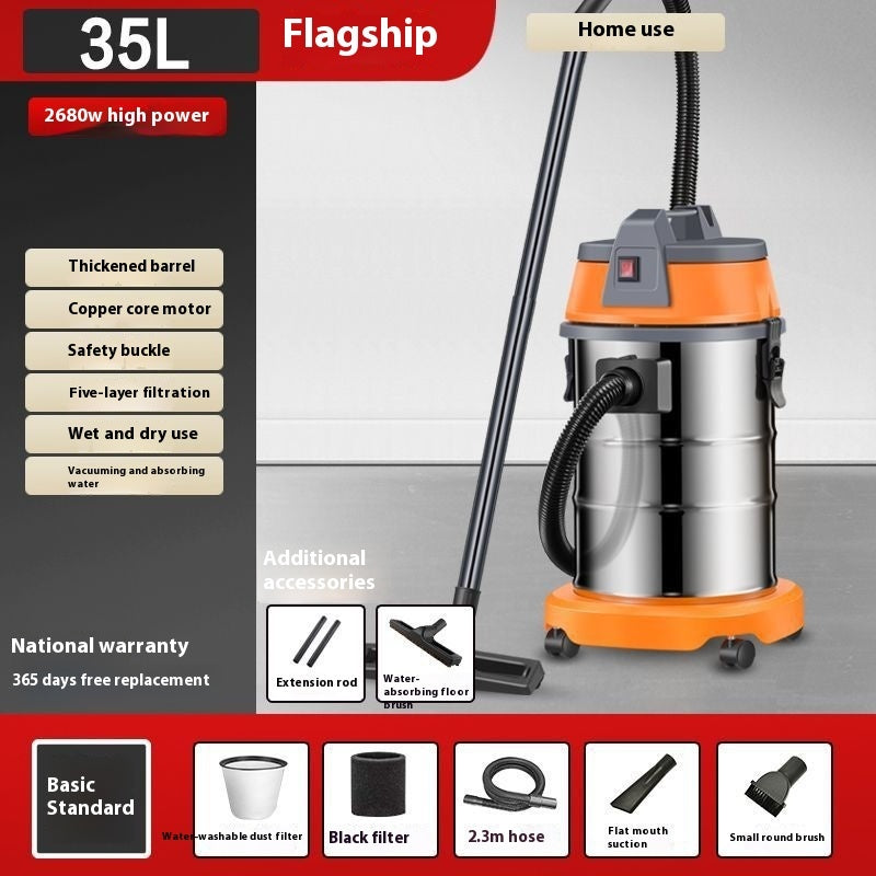 Large Suction Wet And Dry Dual-use High-power Car Wash Beauty Seam Vacuum Cleaner